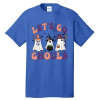 Lets Go Ghouls Funny Groovy Halloween Ghost Gift Tall T-Shirt