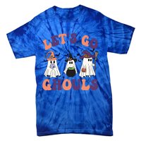 Lets Go Ghouls Funny Groovy Halloween Ghost Gift Tie-Dye T-Shirt