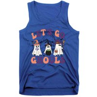 Lets Go Ghouls Funny Groovy Halloween Ghost Gift Tank Top