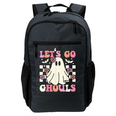 Lets Go Ghouls Halloween Ghost Costume Retro Groovy Daily Commute Backpack