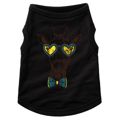 Love Giraffe Glasses Wildlife Wild Animal Gift Doggie Tank