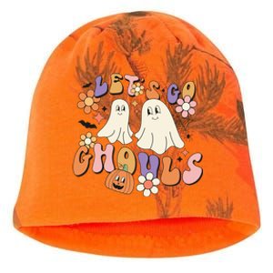 Lets Go Ghouls Retro Groovy Halloween Ghost Pumpkin Season Gift Kati - Camo Knit Beanie