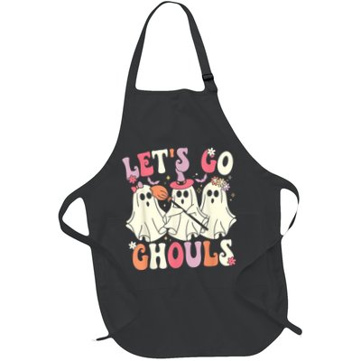 Lets Go Ghouls Halloween Ghost Costume Retro Groovy Apron