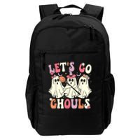 Lets Go Ghouls Halloween Ghost Costume Retro Groovy Daily Commute Backpack