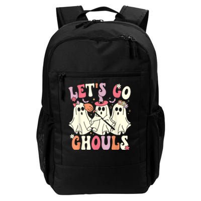 Lets Go Ghouls Halloween Ghost Costume Retro Groovy Daily Commute Backpack