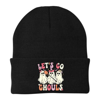 Lets Go Ghouls Halloween Ghost Costume Retro Groovy Beanie