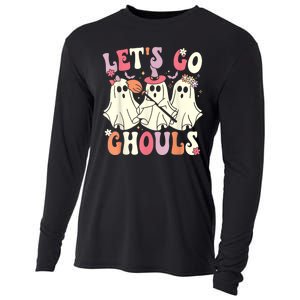 Lets Go Ghouls Halloween Ghost Costume Retro Groovy Cooling Performance Long Sleeve Crew