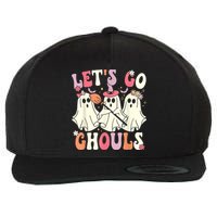 Lets Go Ghouls Halloween Ghost Costume Retro Groovy Wool Snapback Cap