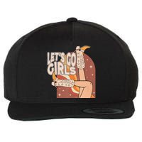 Lets Go Girls Cowgirl Boots Country Bachelorette Party Wool Snapback Cap