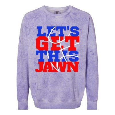 Let's go get this Jawn Philly Proud Slang Colorblast Crewneck Sweatshirt