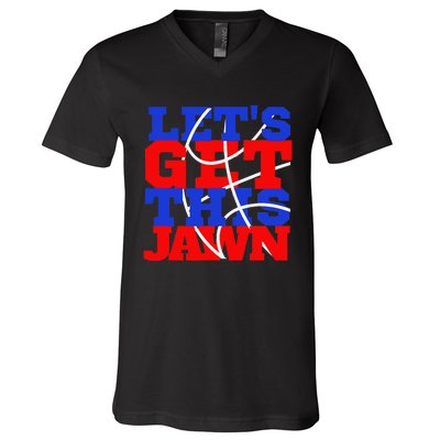 Let's go get this Jawn Philly Proud Slang V-Neck T-Shirt