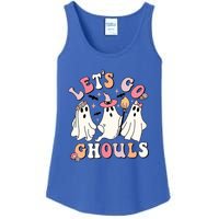 Lets Go Ghouls Groovy Retro Spooky Season Great Gift Ladies Essential Tank