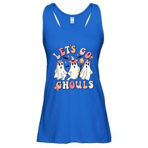 Lets Go Ghouls Groovy Retro Spooky Season Great Gift Ladies Essential Flowy Tank