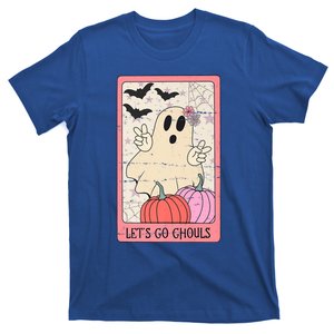 Lets Go Ghouls Retro Halloween Tarot Card Funny Ghost Cute Gift T-Shirt