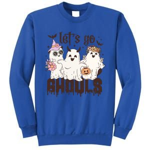 Lets Go Ghouls Cute Ghost Funny Halloween Spooky Season Gift Sweatshirt