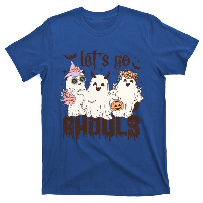 Lets Go Ghouls Cute Ghost Funny Halloween Spooky Season Gift T-Shirt