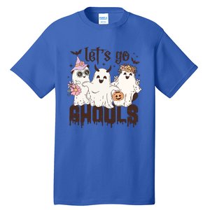 Lets Go Ghouls Cute Ghost Funny Halloween Spooky Season Gift Tall T-Shirt