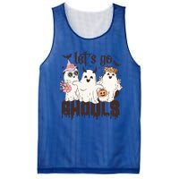 Lets Go Ghouls Cute Ghost Funny Halloween Spooky Season Gift Mesh Reversible Basketball Jersey Tank