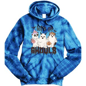 Lets Go Ghouls Cute Ghost Funny Halloween Spooky Season Gift Tie Dye Hoodie