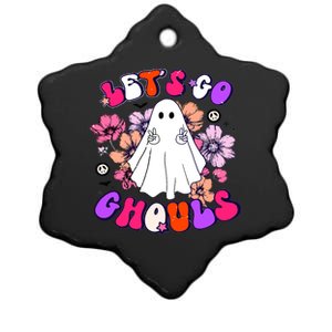 Lets Go Ghouls Halloween Bachelorette Bridal Party Gift Ceramic Star Ornament