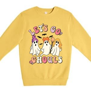 Lets Go Ghouls Funny Gift Lets Go Ghouls Funny Halloween Gift Premium Crewneck Sweatshirt