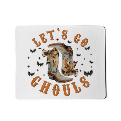 Lets Go Ghouls Halloween Cowgirl Mousepad