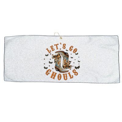 Lets Go Ghouls Halloween Cowgirl Large Microfiber Waffle Golf Towel