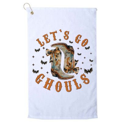 Lets Go Ghouls Halloween Cowgirl Platinum Collection Golf Towel