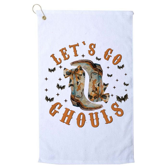 Lets Go Ghouls Halloween Cowgirl Platinum Collection Golf Towel