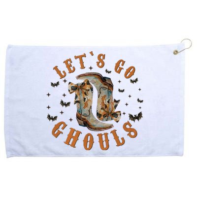 Lets Go Ghouls Halloween Cowgirl Grommeted Golf Towel