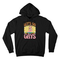 LetS Go Gays Rights Cowboy Boot Groovy Retro Lgbtq Hoodie