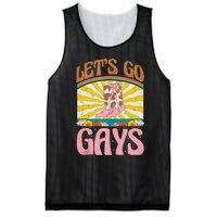 LetS Go Gays Rights Cowboy Boot Groovy Retro Lgbtq Mesh Reversible Basketball Jersey Tank