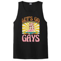 LetS Go Gays Rights Cowboy Boot Groovy Retro Lgbtq PosiCharge Competitor Tank