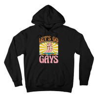 LetS Go Gays Rights Cowboy Boot Groovy Retro Lgbtq Tall Hoodie