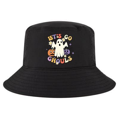 Lets Go Ghouls Halloween Groovy Style Ghost Pumpkin Gift Cool Comfort Performance Bucket Hat