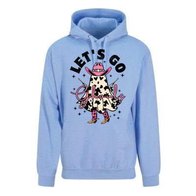 Lets Go Ghouls Halloween Spooky Cow Retro Ghost Gift Unisex Surf Hoodie