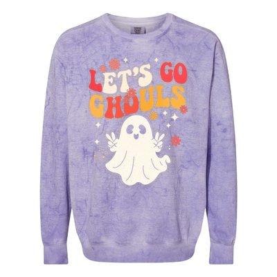 Lets Go Ghouls Ghost Halloween Spooky Costume Family Gift Colorblast Crewneck Sweatshirt