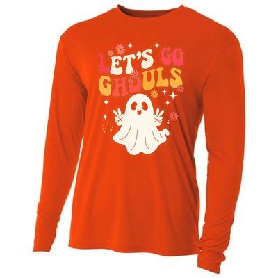 Lets Go Ghouls Ghost Halloween Spooky Costume Family Gift Cooling Performance Long Sleeve Crew