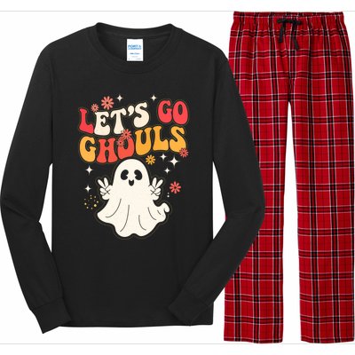 Lets Go Ghouls Ghost Halloween Spooky Costume Family Gift Long Sleeve Pajama Set