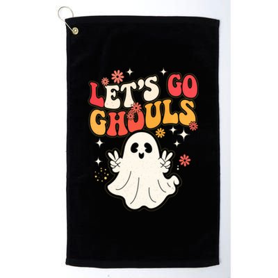 Lets Go Ghouls Ghost Halloween Spooky Costume Family Gift Platinum Collection Golf Towel