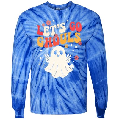 Lets Go Ghouls Ghost Halloween Spooky Costume Family Gift Tie-Dye Long Sleeve Shirt