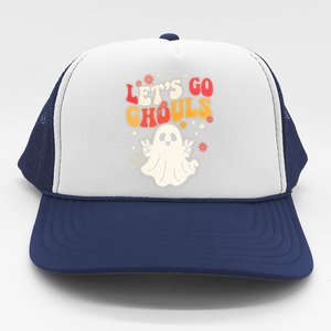 Lets Go Ghouls Ghost Halloween Spooky Costume Family Gift Trucker Hat