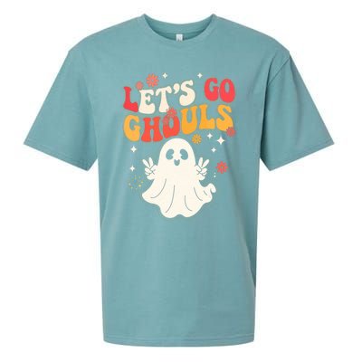 Lets Go Ghouls Ghost Halloween Spooky Costume Family Gift Sueded Cloud Jersey T-Shirt