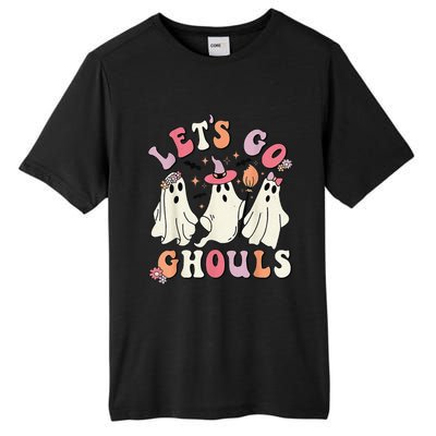 Lets Go Ghouls Halloween Ghost Outfit Costume Retro Groovy Tall Fusion ChromaSoft Performance T-Shirt