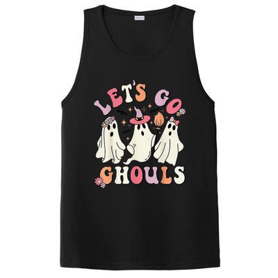 Lets Go Ghouls Halloween Ghost Outfit Costume Retro Groovy PosiCharge Competitor Tank