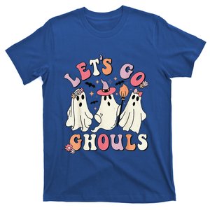 Lets Go Ghouls Halloween Ghost Outfit Costume Retro Groovy T-Shirt