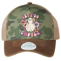 Lets Go Ghouls Retro Halloween Bachelorette Bridal Party Legacy Tie Dye Trucker Hat