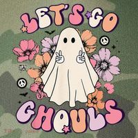 Lets Go Ghouls Retro Halloween Bachelorette Bridal Party Legacy Tie Dye Trucker Hat
