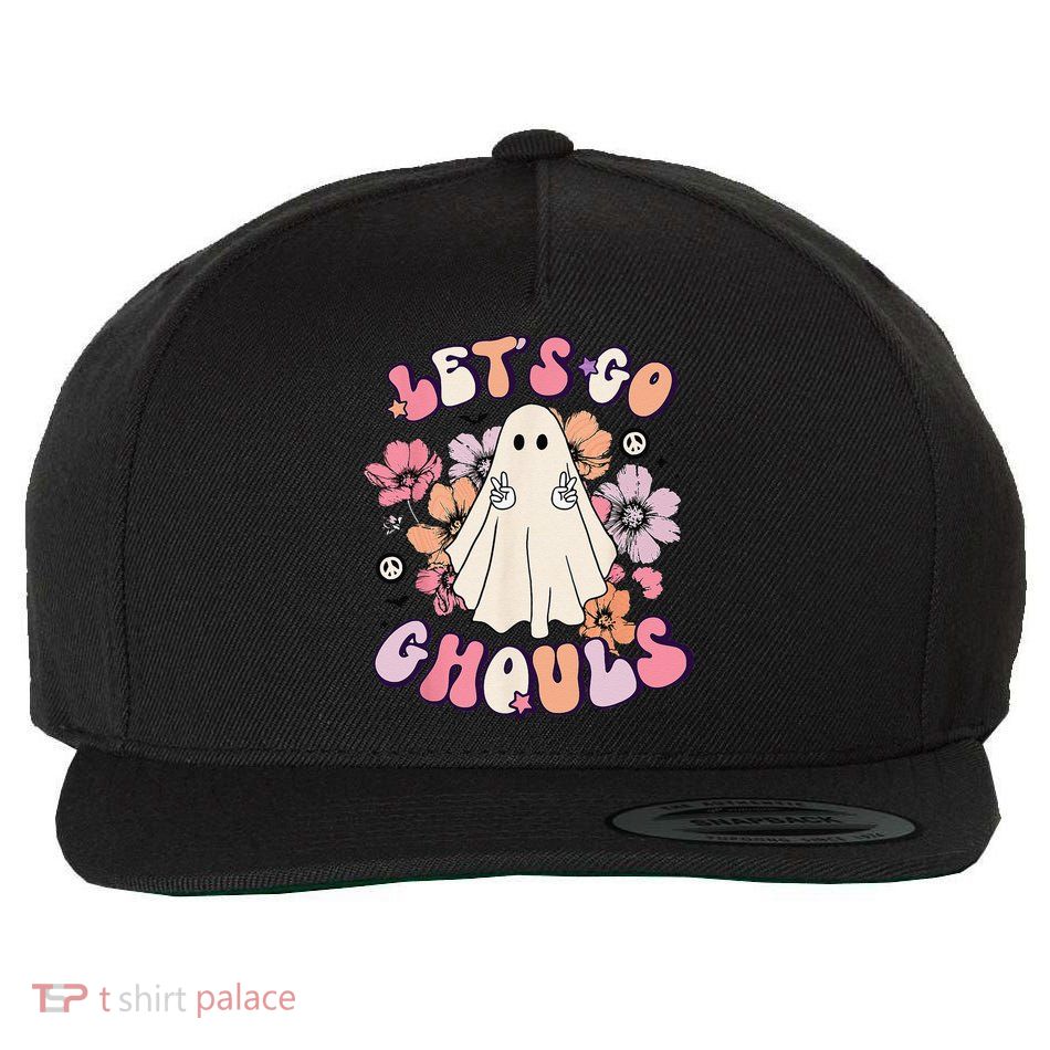 Lets Go Ghouls Retro Halloween Bachelorette Bridal Party Wool Snapback Cap