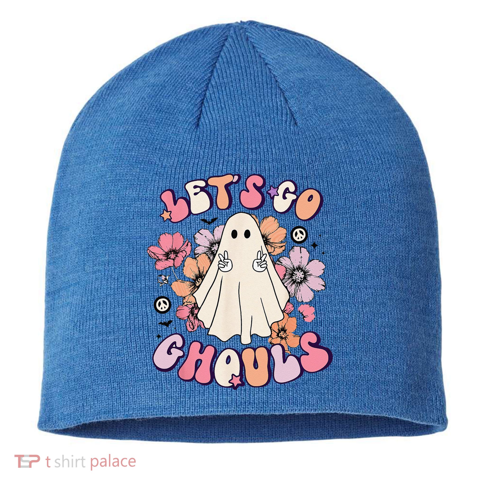 Lets Go Ghouls Retro Halloween Bachelorette Bridal Party Sustainable Beanie
